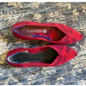Rothy's Camouflage Red Flats
